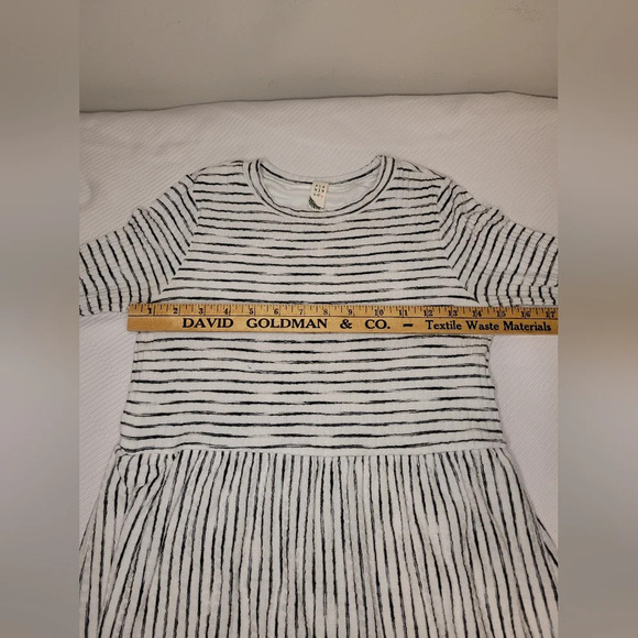 Flamingo Striped Knee Length Long Sleeve Dress sz M - Picture 4 of 8